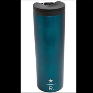 Teal Starbucks Reserve Coffee Tumbler with airtight twist cap.